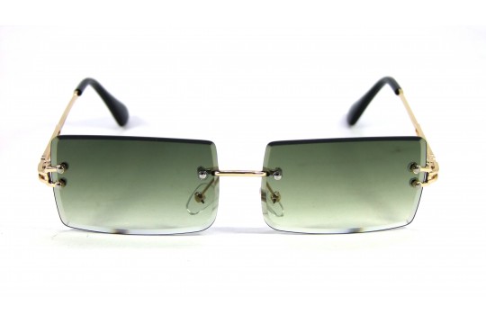 Óculos de Sol Metal Unissex Dourado Lt Verde Degrade - HT1263DVD