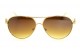 Óculos de Sol Metal Feminino Dourado c/ Marrom - HT1555DM
