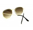 Óculos de Sol Metal Hexagonal Lente Flutuante Dourado Lt Degrade - HT202247DD