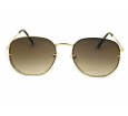 Óculos de Sol Metal Hexagonal Lente Flutuante Dourado Lt Degrade - HT202247DD