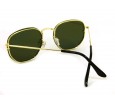 Óculos de Sol Metal Hexagonal Lente Flutuante Dourado Lt Verde - HT202247DV