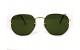 Óculos de Sol Metal Hexagonal Lente Flutuante Dourado Lt Verde - HT202247DV