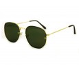 Óculos de Sol Metal Hexagonal Lente Flutuante Dourado Lt Verde - HT202247DV
