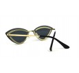 Óculos de Sol Metal Feminino Dourado Lt Preto - HT236823DP
