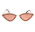 Óculos de Sol Metal Feminino Dourado Lt Rosa - HT236823DR
