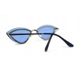 Óculos de Sol Metal Feminino Prata Lt Azul - HT236823PA