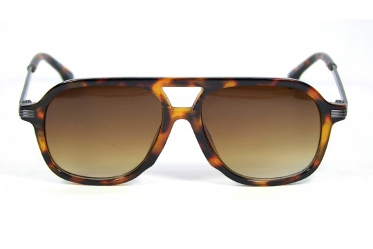 Óculos de Sol Acetato Unissex Estampado Marrom  - JL8293EM