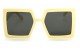 Óculos de Sol Acetato Feminino Creme - LQ9073C