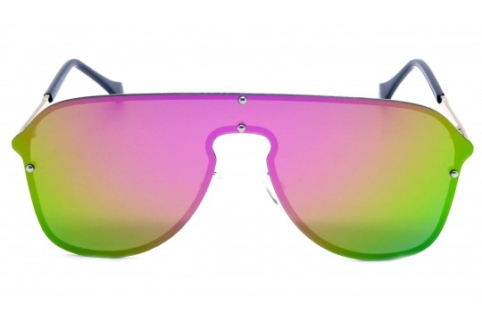 Óculos de Sol Metal Feminino Flat Lens Laranja - M10465FLL