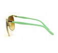 Óculos de Sol Metal Feminino Dourado c/ Verde - M131165DV