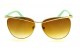 Óculos de Sol Metal Feminino Dourado c/ Verde - M131165DV