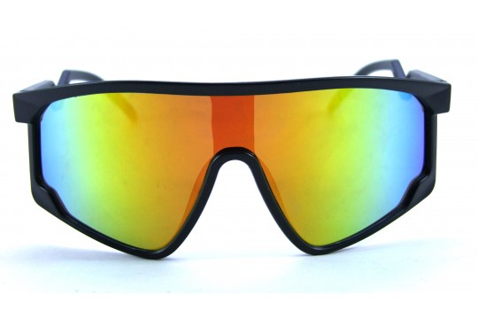 Óculos de Sol Acetato Esportivo Preto Fosco Lt Laranja  - M45409PFL