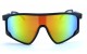 Óculos de Sol Acetato Esportivo Preto Fosco Lt Laranja  - M45409PFL