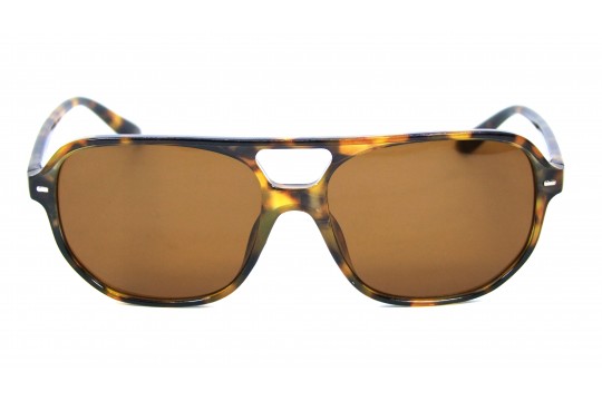 Óculos de Sol Acetato Unissex Estampado Marrom - OM50482EM