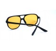 Óculos de Sol Acetato Unissex Preto Lt Amarelo  - OM50482PA