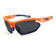 Óculos de Sol Acetato Esportivo Unissex Laranja c/ Azul - SPD2268LA