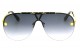 Óculos de Sol Premium Metal Unissex Dourado Lt Cinza - T9040DC