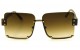 Óculos de Sol Metal Feminino Estampado Marrom - T9074EM