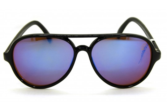 Óculos de Sol Acetato C7 Seven Unissex Preto Lt Azul - U038PA