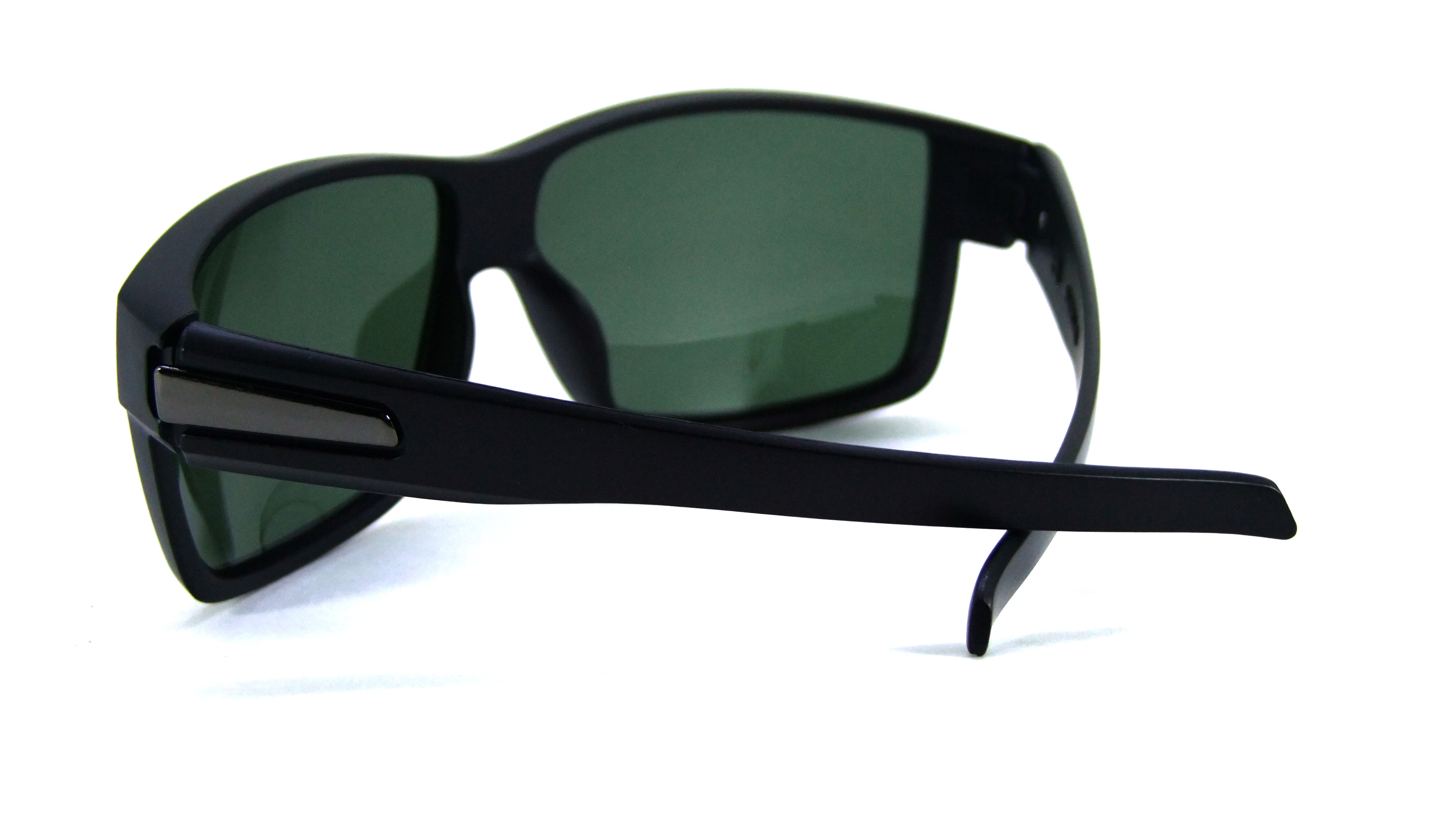 Óculos de Sol Acetato Esportivo Masculino Preto Fosco Lt Verde - 2342PFV