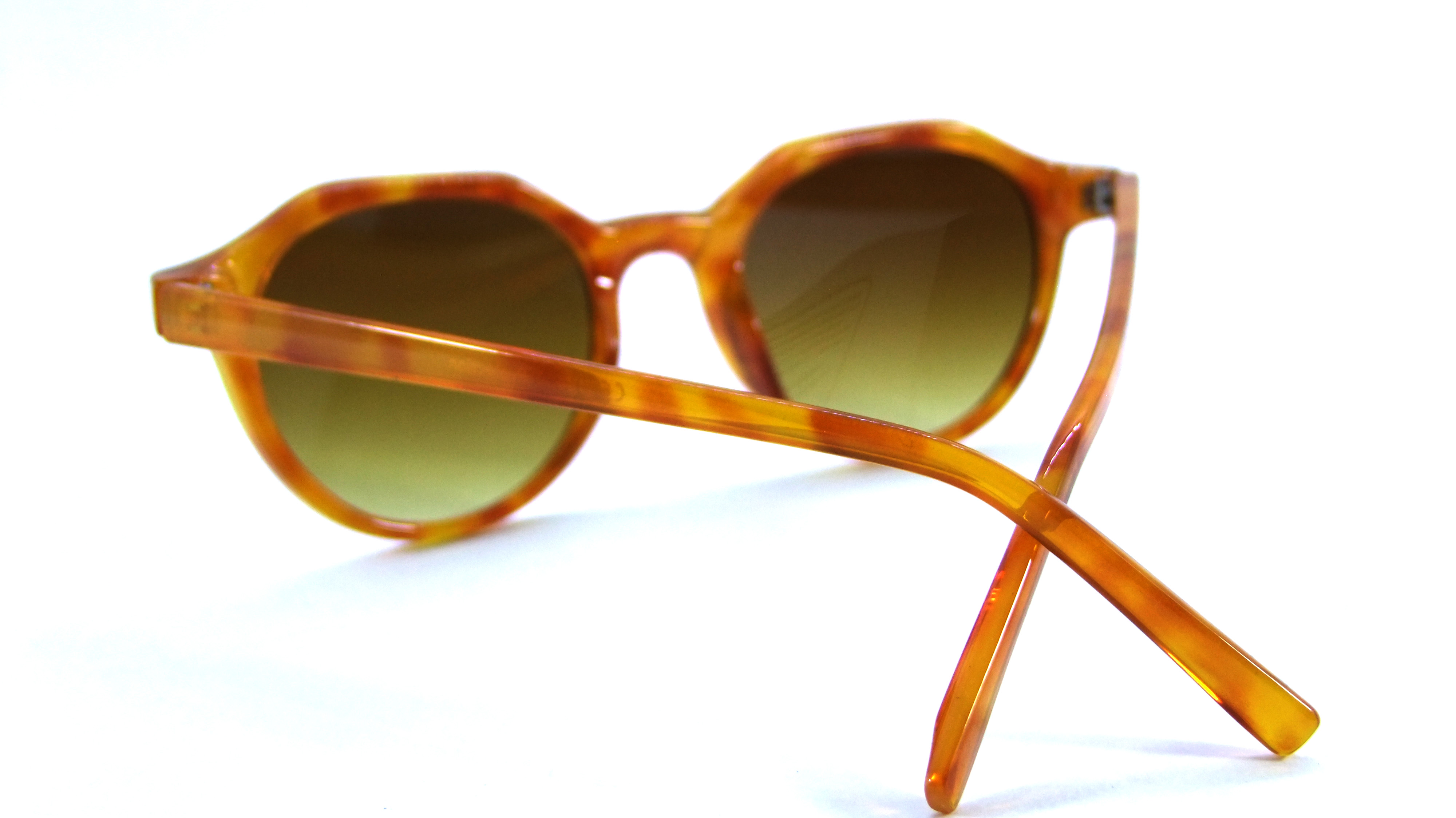 Óculos de Sol Acetato Unissex Estampado Laranja - OM50142EL